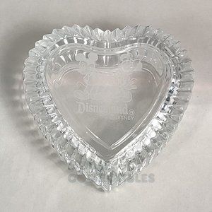 Disney Parks Disneyland Arribas Brothers Glass Heart Trinket Box Mickey Minnie